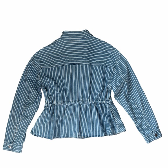 Future Collective | Striped Denim Drawstring Jacket - Picture 9 of 15